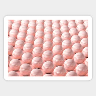 Pink marble spheres Sticker